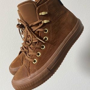 Brown Leather Converse One-Star Hightops